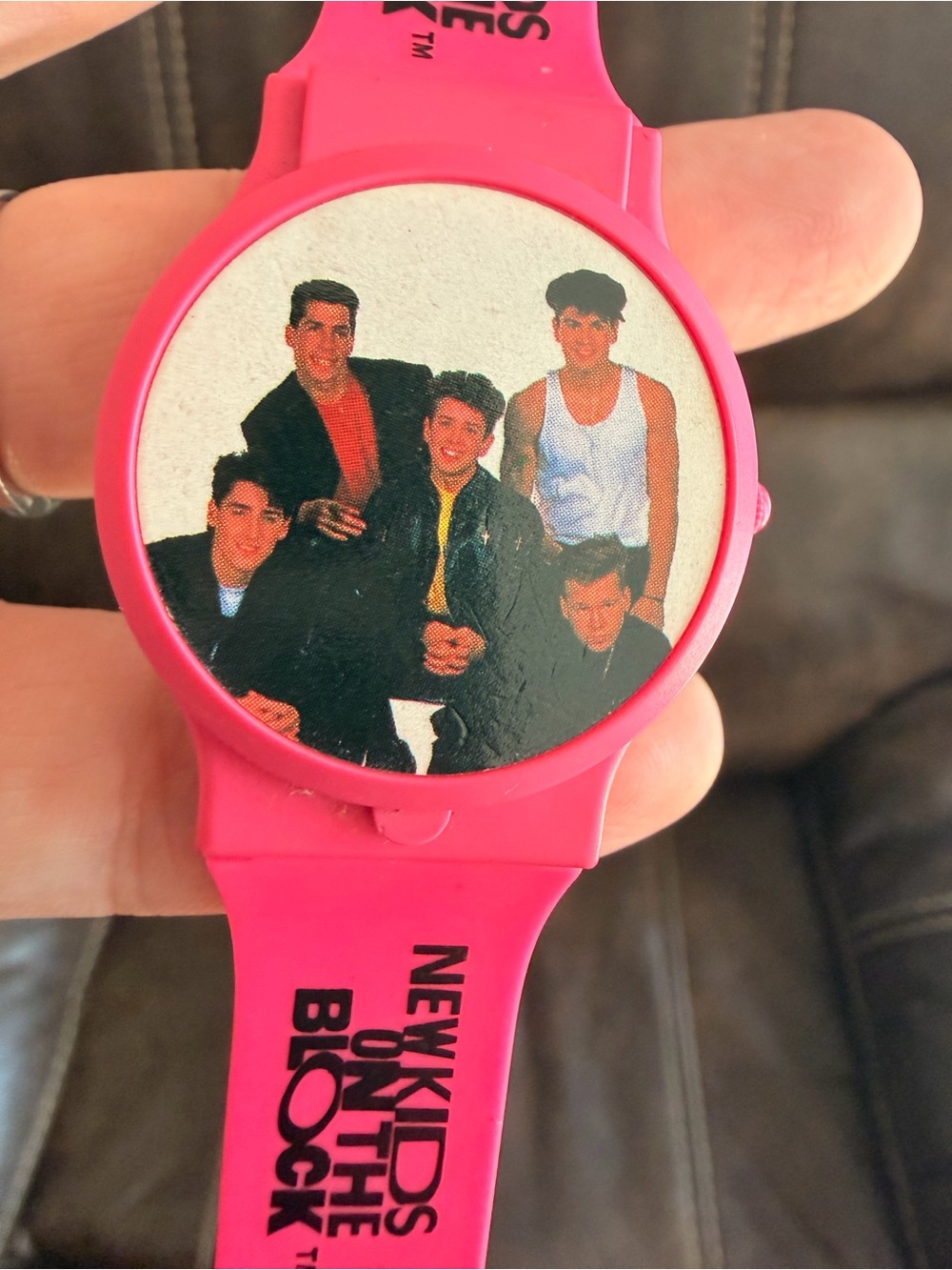 •NKOTB• New Kids On The Block 1990 Nelsonic Quartz Flip Top Digital Wrist Watch